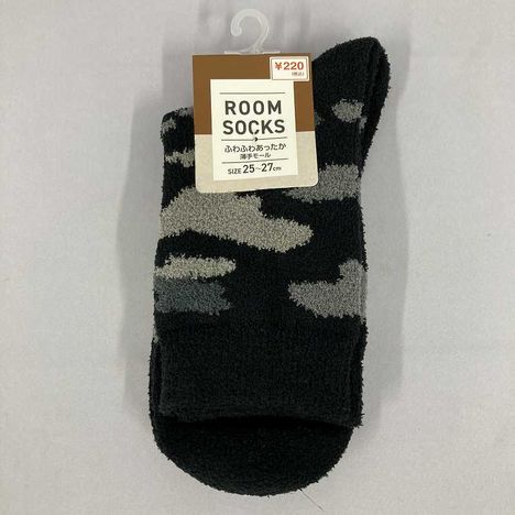 紳士薄手モール靴下　カモフラ柄の画像