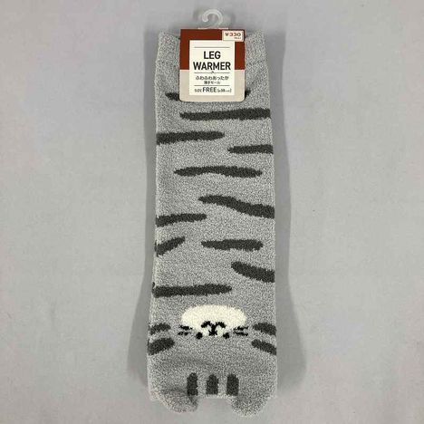 薄手モールレッグウォーマー猫柄Ｂの画像