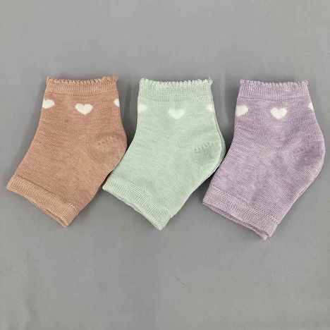 保湿用　かかとソックス　ハート柄の2番目の写真