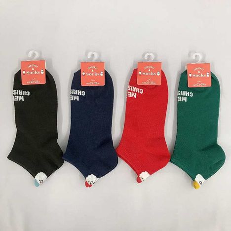 婦人ショート丈靴下　クリスマスピコの商品画像