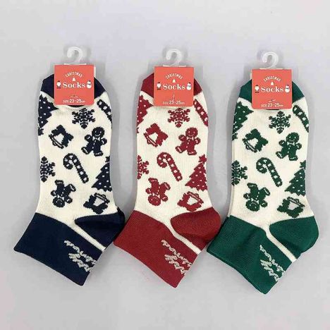 婦人アンクル丈靴下　シルエット総柄の商品画像