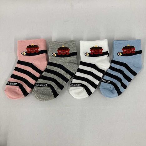 子供靴下１３アンクル丈　恵方巻きボーダーの2番目の写真