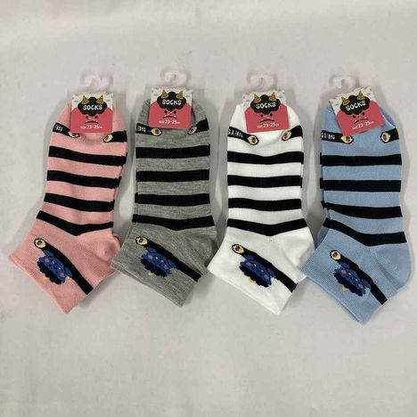 婦人靴下　アンクル丈　恵方巻きボーダーの商品画像