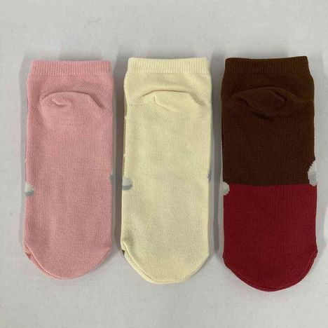 婦人靴下　ショート丈　板チョコ柄の3番目の写真