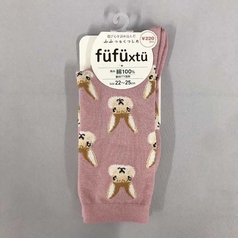 デザインソックス婦人　ウサギ柄の商品画像