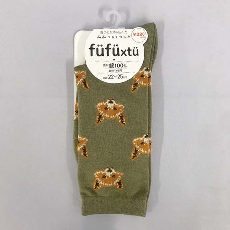 デザインソックス婦人　キツネ柄の商品画像