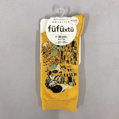 デザインソックス婦人　接吻柄の商品画像