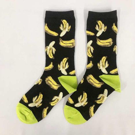 デザインソックス婦人　バナナ柄ＢＫの2番目の写真