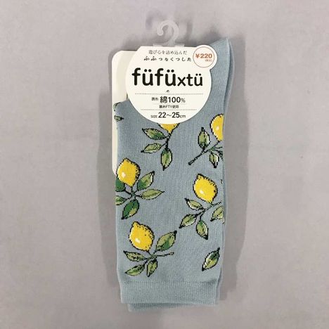 デザインソックス婦人　レモン柄の商品画像