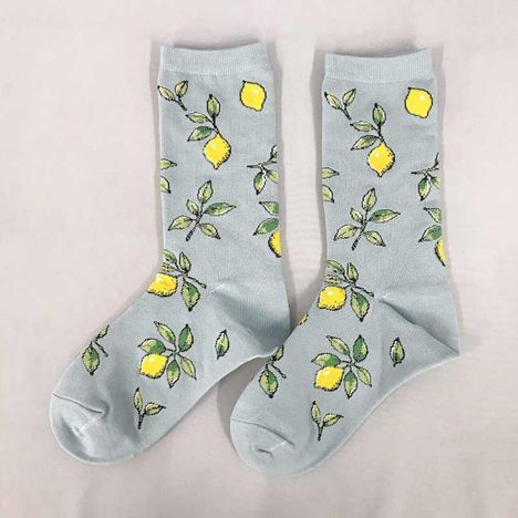 デザインソックス婦人　レモン柄の2番目の写真