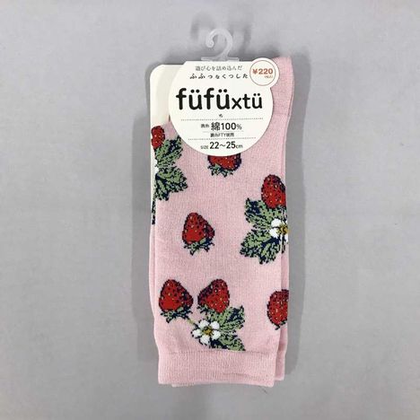 デザインソックス婦人　いちご柄ＰＫの商品画像
