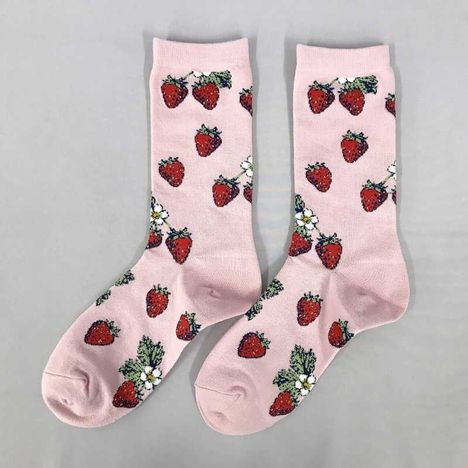 デザインソックス婦人　いちご柄ＰＫの2番目の写真