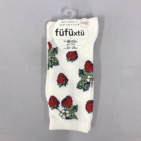 デザインソックス婦人　いちご柄ＷＨの商品画像