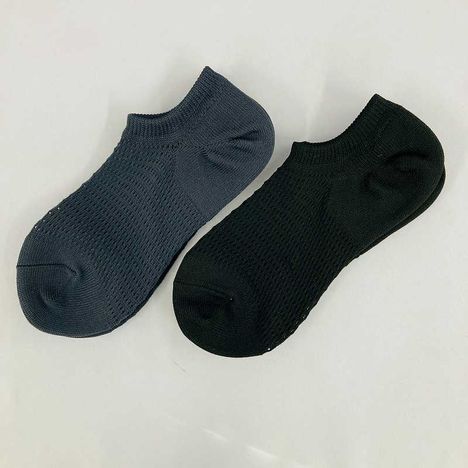 婦人　粗メッシュ靴下ベリーＳ丈　無地の3番目の写真