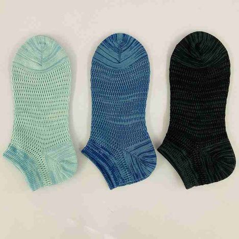 婦人　粗メッシュ靴下ショート丈　デニム風の2番目の写真