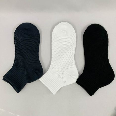 婦人　粗メッシュ靴下アンクル丈　無地の2番目の写真