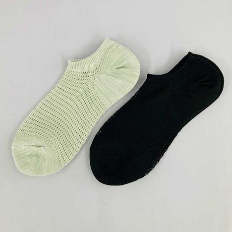 紳士　粗メッシュ靴下ベリーＳ丈　無地の3番目の写真