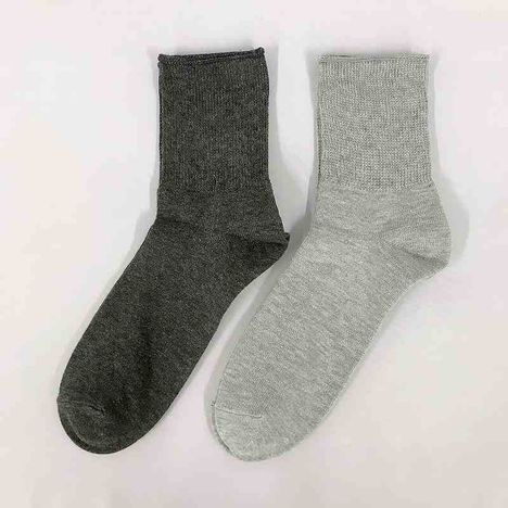 紳士　ゆったり靴下のびのびクルー丈綿混の2番目の写真