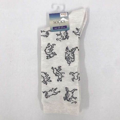 紳士靴下　クルー丈　鳥獣戯画の商品画像