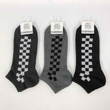 紳士靴下　ショート丈　フラッグチェックの商品画像