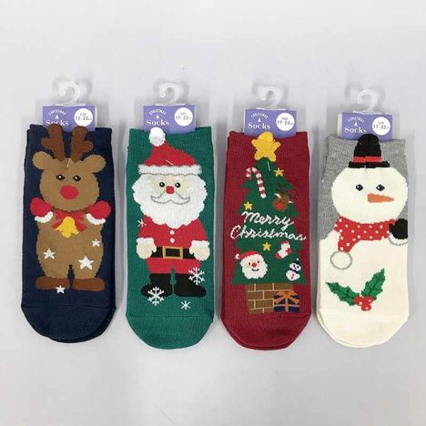 子供ショート丈靴下１７クリスマスなりきりの商品画像