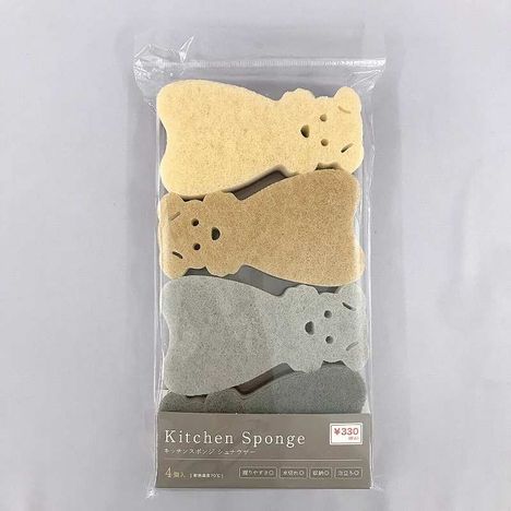 キッチンスポンジ　シュナウザー４Ｐの商品画像