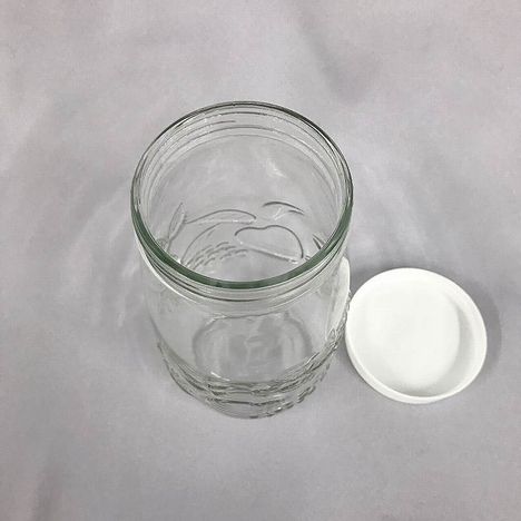 エンボスガラス瓶　Ｌの3番目の写真