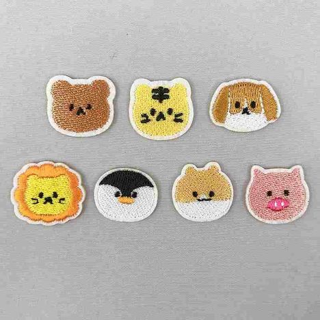 刺繍ワッペンシール７ＰアニマルＡの2番目の写真