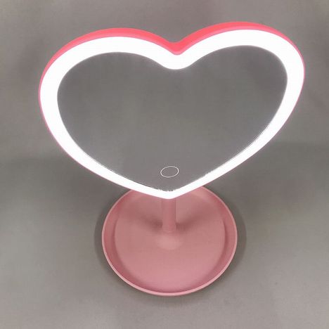ＬＥＤスタンドミラー　ハートの3番目の写真