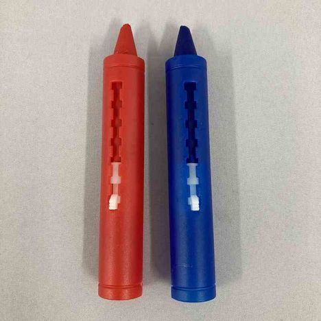 お風呂クレヨン　２色セット　赤・青の2番目の写真