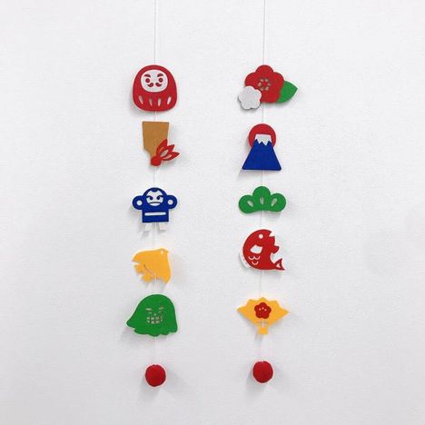 ２６お正月フェルトハンギングオーナメントの2番目の写真