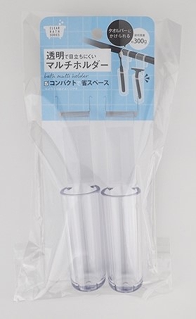 フック式マルチホルダー透明　２Ｐの商品画像