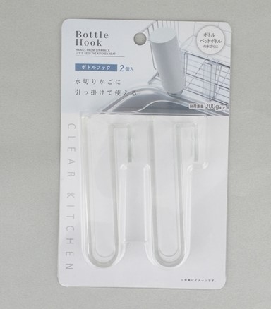 透明ボトルフック２個入の商品画像
