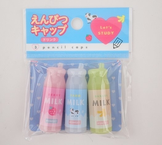 えんぴつキャップ　ドリンク　３Ｐの商品画像