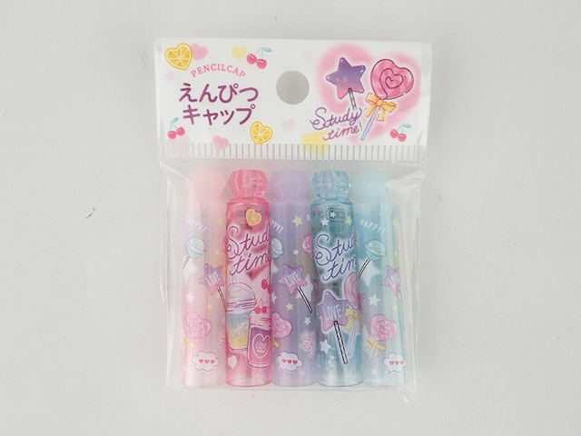 えんぴつキャップ　キャンディー　５Ｐの商品画像