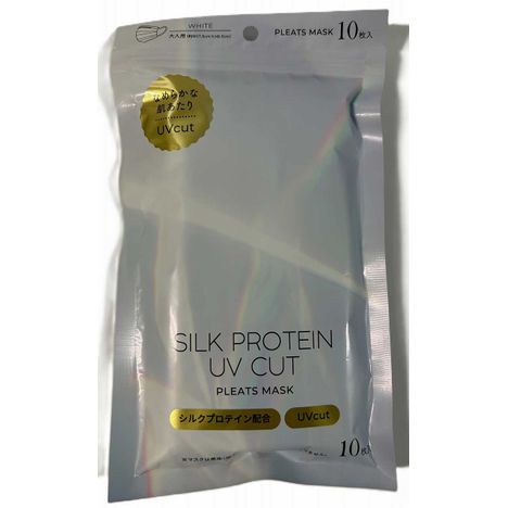 シルク＋ＵＶカット　プリーツマスク１０枚の商品画像