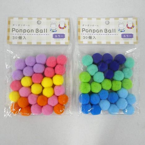 ポンポンボール３０ＰカラーＡＳＴの商品画像