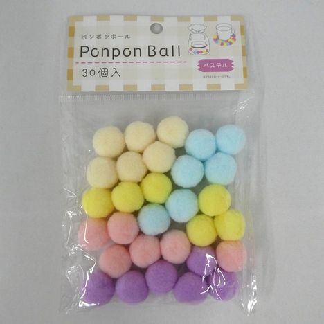 ポンポンボール３０Ｐパステルの商品画像