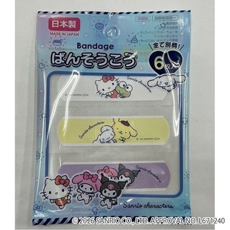 ばんそうこう　６Ｐ　なかよし　サンリオキャラクターズの商品画像