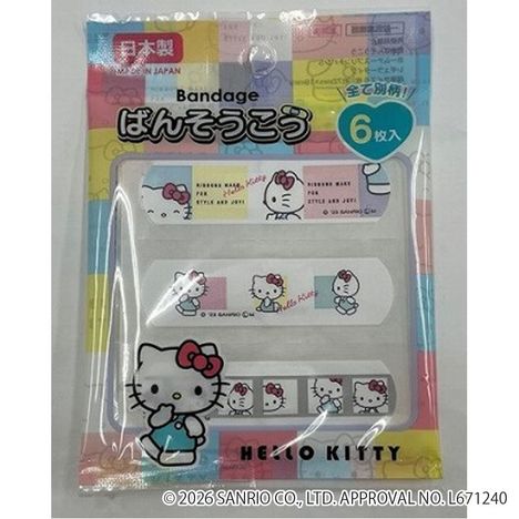 ばんそうこう　６Ｐ　ハローキティ　パステルの商品画像