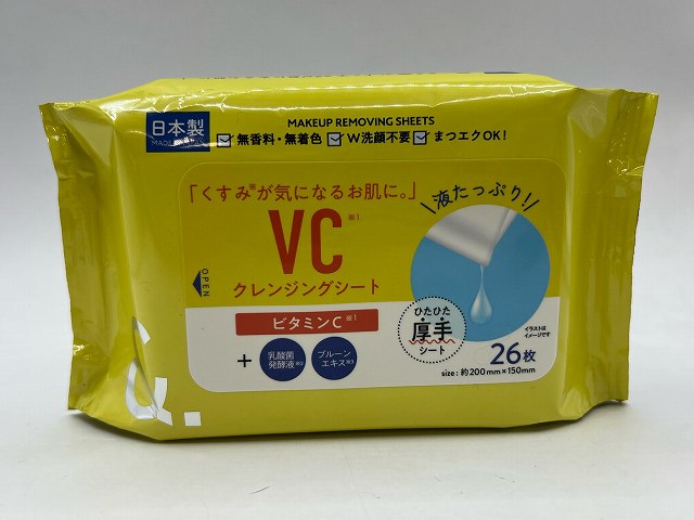＆．クレンジングシート　ＶＣ　２６枚の商品画像
