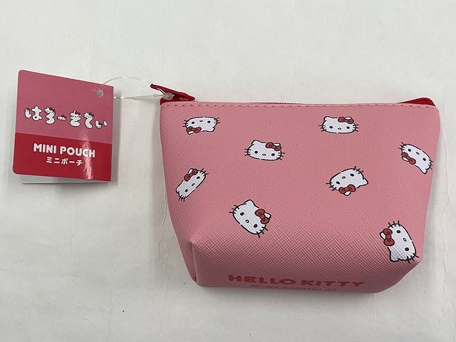 キティ　ミニポーチ（舟形）　文字の商品画像
