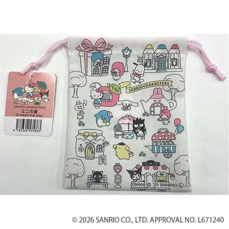 サンリオキャラクターズ　ミニ巾着　ヴィレッジの画像
