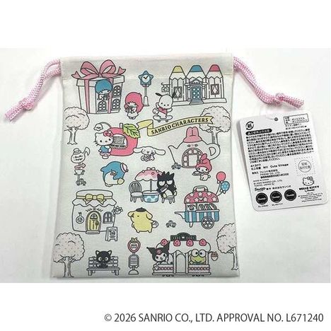 サンリオキャラクターズ　ミニ巾着　ヴィレッジの2番目の写真