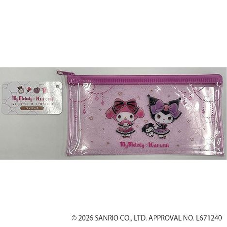 マイメロディ＆クロミ　ラメポーチ　きらきらの画像
