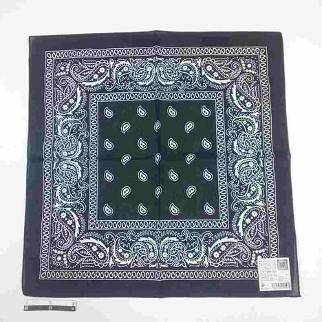 綿バンダナ　ペイズリー５３×５３ＣＭ　黒の画像