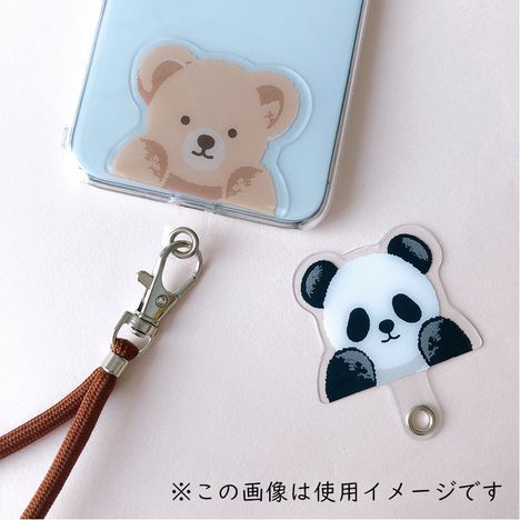 スマホストラップホルダー　クマ＆パンダの6番目の写真