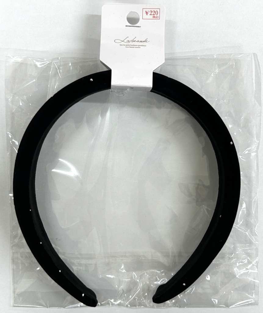 ストーン付ベロアカチューシャの商品画像