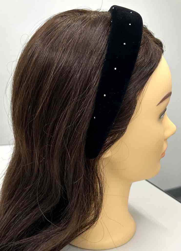 ストーン付ベロアカチューシャの4番目の写真