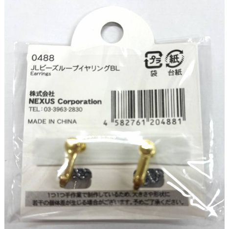 ＪＬビーズループイヤリングＢＬの2番目の写真